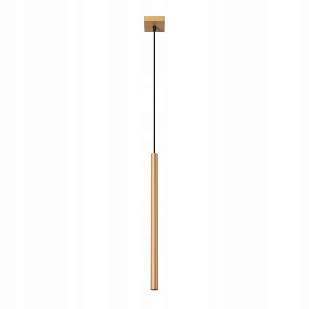 Sollux Závěsná bodová lampa zlatá tuba 50 cm nad stůl ostrovní bar do jídelny