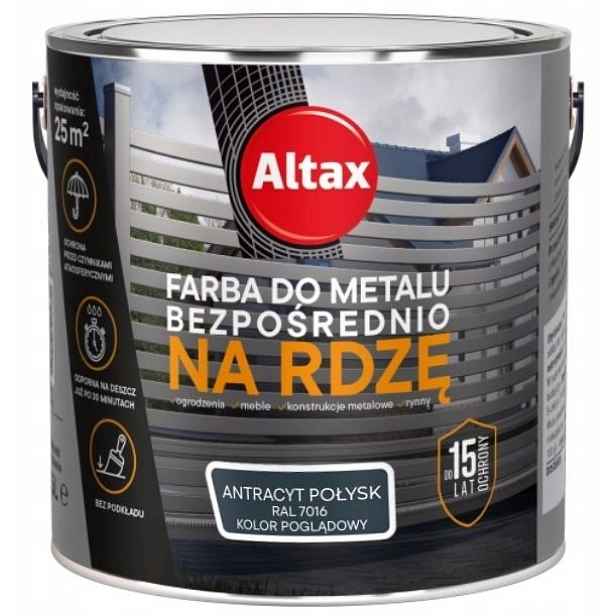 Altax Barva Barva Na Kov 2,5 L Antracit Lesklá Ral 7016