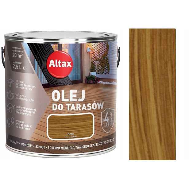 Altax Olej Na Dřevěné Terasy 2,5 L Hnědý