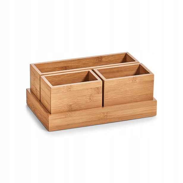 Organizér na kosmetické potřeby bambus 28x17,7x11cm