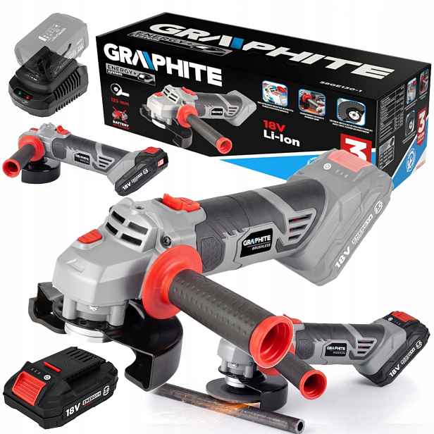 Úhlová Bruska 18V 125MM Aku 2AH Graphite 58GE130-1-SET1