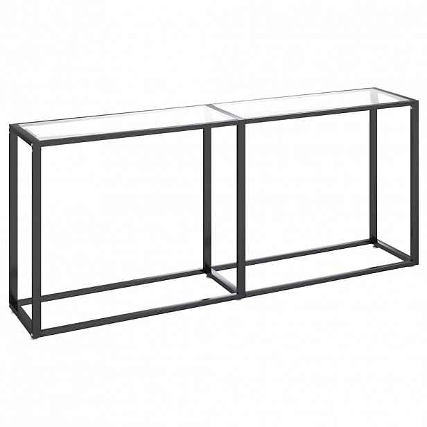 vidaXL Konzolový stolek průhledný 180 x 35 x 75,5 cm tvrzené sklo