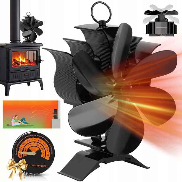 Krbový Ventilátor, Termoelektrický Ventilátor Napájený Teplem Do Krbu