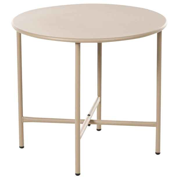 Beliani BISTRO STOLEK 50/50 cm Kov Béžový Ovaro
