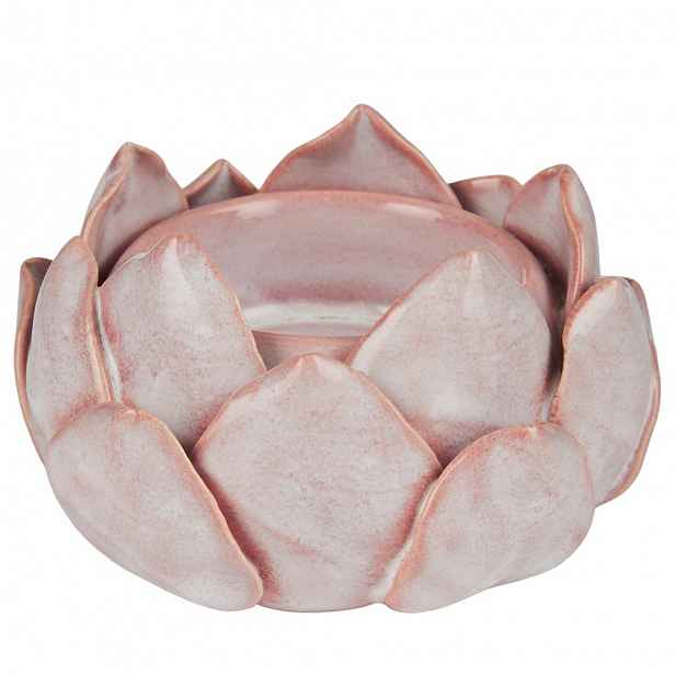 Butlers BLOSSOM Svícen na čajovou svíčku - sv. růžová