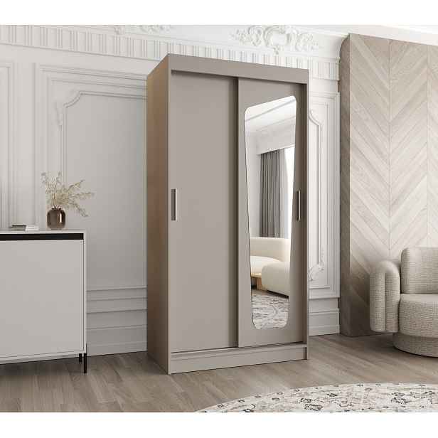 Šatní skříň Abi Moka Rozměry: 100 cm, Barva korpusu + barva dveří: Kašmír + Kašmír