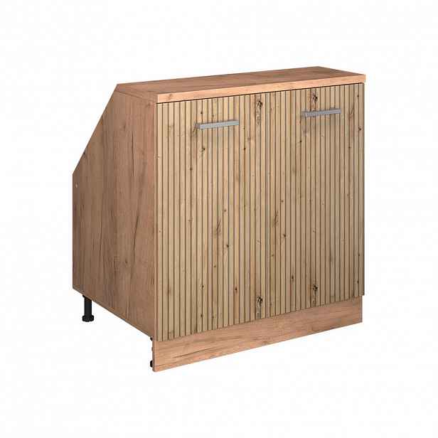 Vicco WARDROBE FOR SLOPING CEILING Rion Řemeslný dub 80 x 81.6 cm se 2 dveřmi, korpus skříně hloubka 60 cm