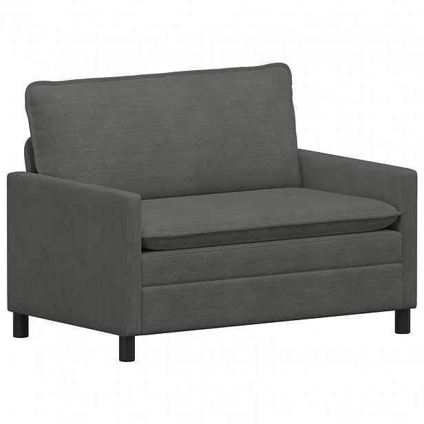 vidaXL Pohovka Tmavě šedá 126 x 81 x 87,5 cm Textil
