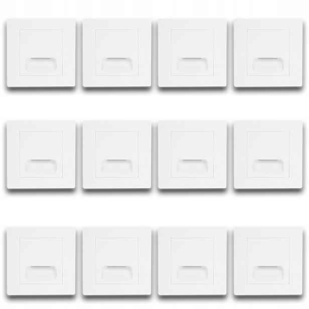 12 x Bílá Objímka Osvětlení Na Schody Led Lampa Objímka Na Schodiště