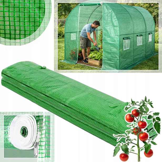 Fólie tunelu 3x2x2 m Zelená Pokrytí