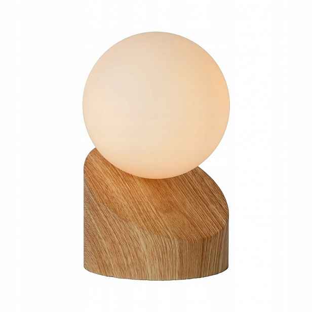 Hnědá stolní lampa Len s měkkým světlem do kanceláře a obývacího pokoje 01/72/Lucide