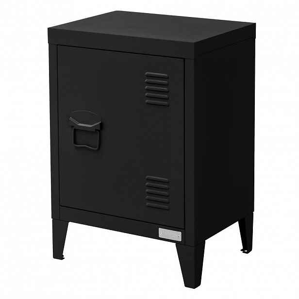 ML-DESIGN NOČNÍ STOLEK černý 40x30x58 cm z oceli