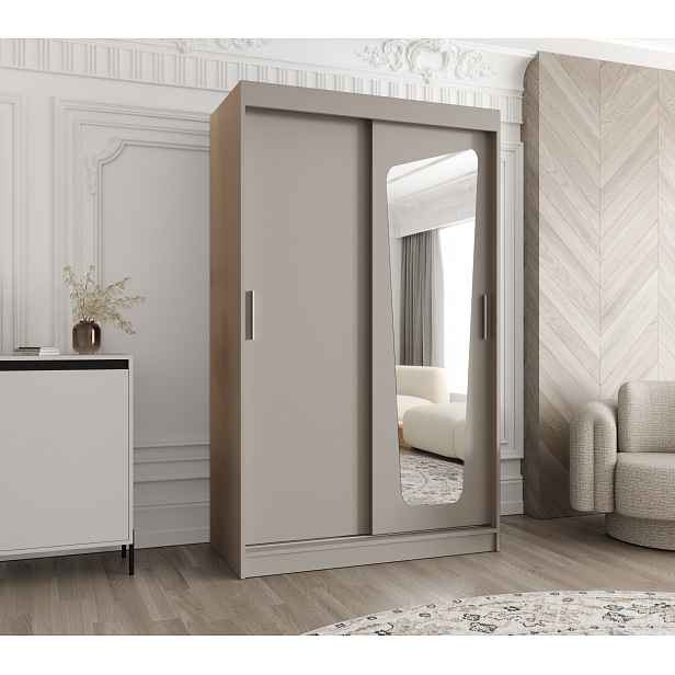 Šatní skříň Abi Moka Rozměry: 120 cm, Barva korpusu + barva dveří: Kašmír + Kašmír
