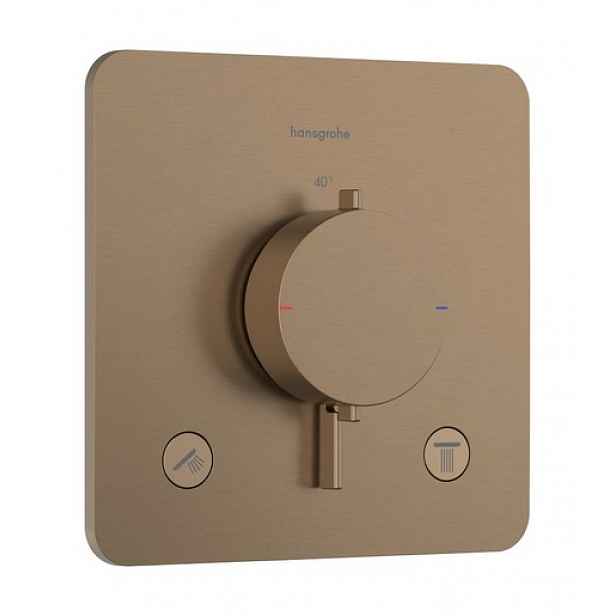 Sprchová a vanová baterie Hansgrohe Ecostat Comfort Q bez podomítkového tělesa kartáčovaný bronz 33713140