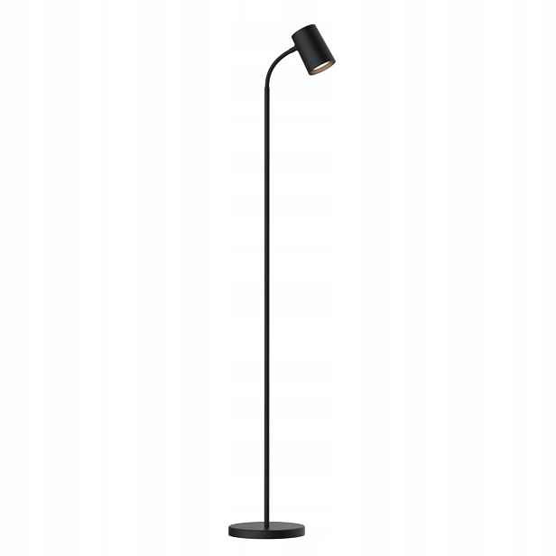 Stojací podlahová lampa reflektorová černá na čtení 138 cm Polux