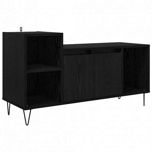 vidaXL Televizní skříň 100 x 35 x 55 cm Černý dub Kompozitní dřevo