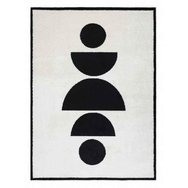Kusový koberec Mode 8598 geometric cream/black, 80x150, černobílá, kancelář, Dywany Łuszczów