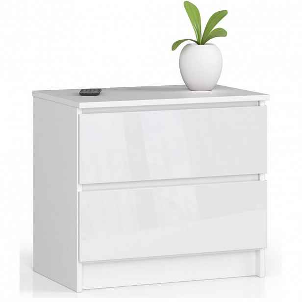 RAUMHIRSCH FURNITURE KOMODA bílá, bílá lesklá 55/60/40