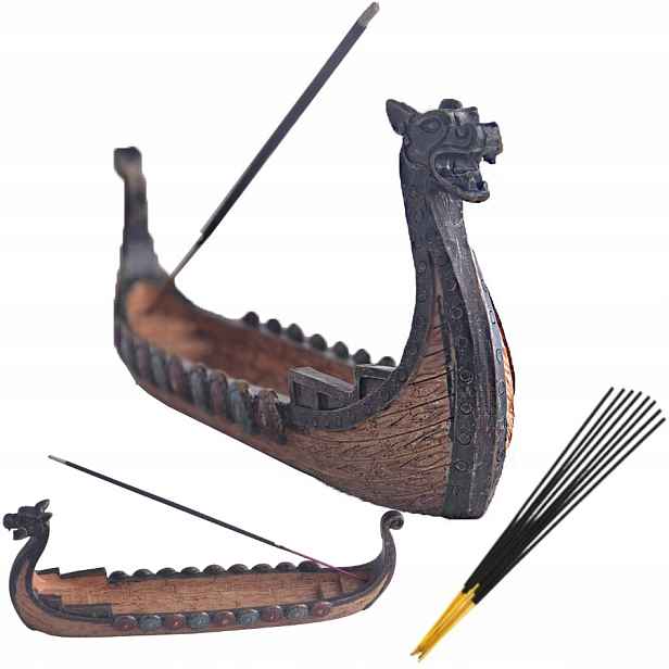 Stojan na vonné tyčinky Drakkar Loď Vikingů Dragon Boat Dračí Loď
