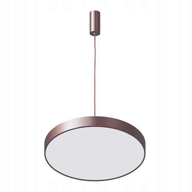 Závěsná Led lampa kulatá 40 cm hnědá, moderní, 3000K nad stůl Italux