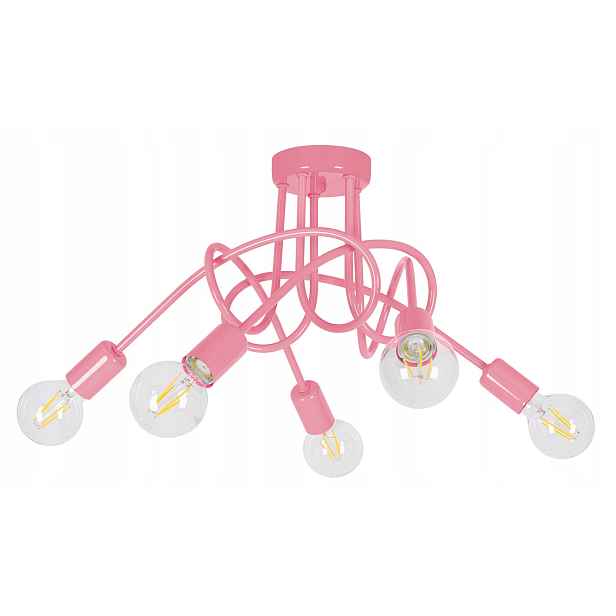 Závěsná stropní lustrová lampa pro děti Pasti Růžová