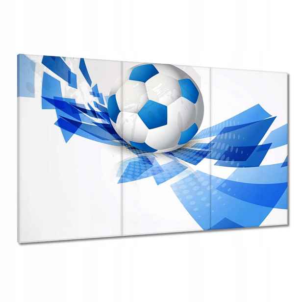 Obrazy 120x80 Modrý fotbal