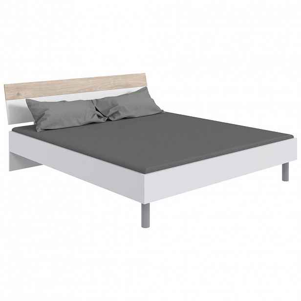 Boxxx POSTEL, 180/200 cm, kompozitní dřevo, bílá, barvy dubu, ořechovec - 001787084508