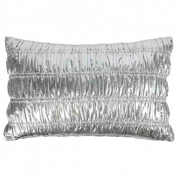 Butlers STARDUST Polštář rýhovaný 40 x 60 cm - stříbrná