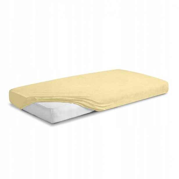 Froté prostěradlo s gumou 200x220 Premium Matex, krémová barva 04