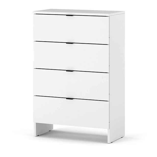 Komoda S Zásuvkami Bílá 60 CM, Moderní Prostorná Skříňka Do Obývacího Pokoje