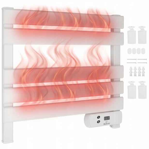 Malý Koupelnový Radiátor Elektrický žebřík sušička časovač Bílá 150W