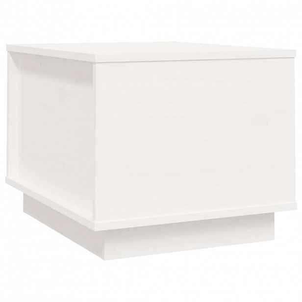 vidaXL Konferenční stolek bílý 40 x 50 x 35 cm masivní borové dřevo