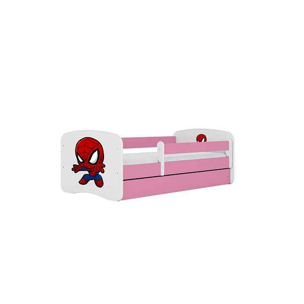 Kocot kids Dětská postel Babydreams superhrdina růžová, varianta 80x160, bez šuplíků, bez matrace