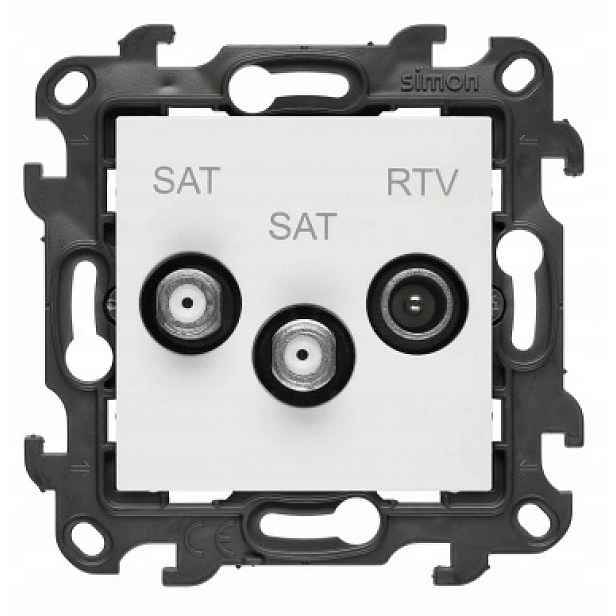 Simon 24 Anténní zásuvka Sat-sat-rtv satelitní dvojitá koncová bílá