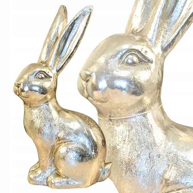 Velikonoční figurka Zlatý Zajíček 50 cm keramický králík ozdoba na Velikonoce