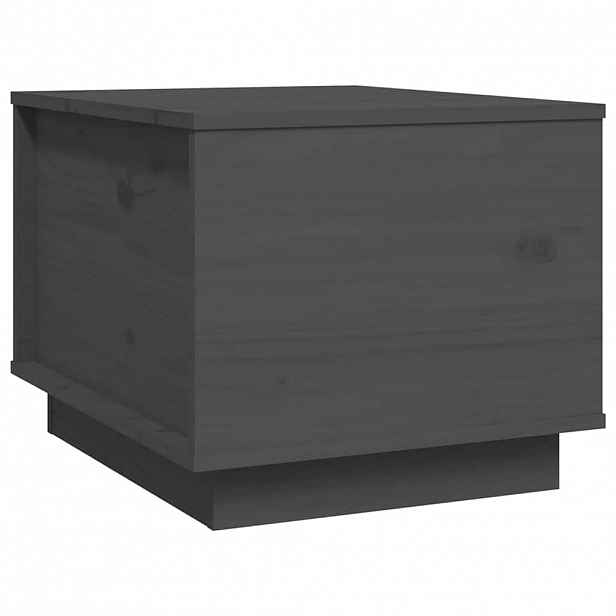 vidaXL Konferenční stolek šedý 40 x 50 x 35 cm masivní borové dřevo