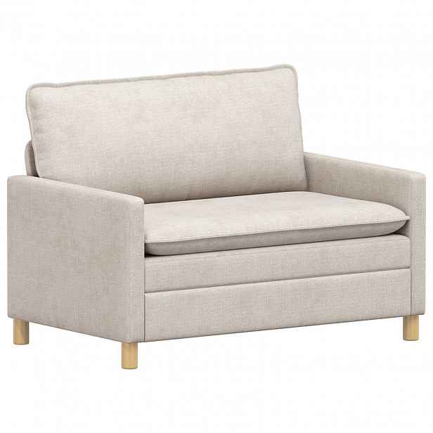 vidaXL Pohovka Krémová 126 x 81 x 87,5 cm Polyester
