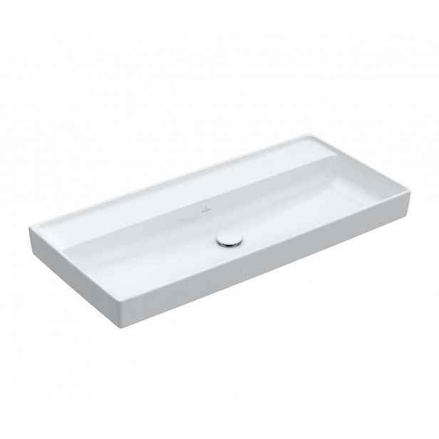 Villeroy & Boch Collaro - Umyvadlo nábytkové 100x47 cm, bez přepadu, bez otvoru pro baterii, CeramicPlus, alpská bílá 4A33A3R1