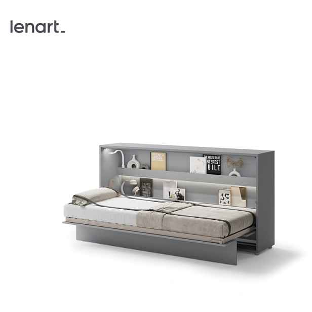 Dig-net nábytek Sklápěcí postel Lenart BED CONCEPT BC-06 šedá | 90 x 200 cm