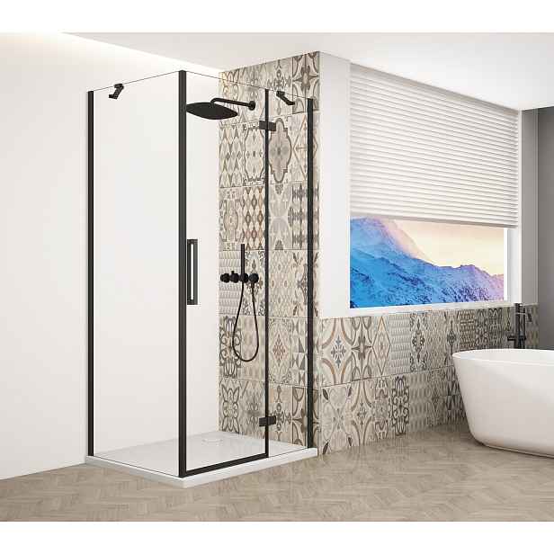 Gelco TRINITY BLACK obdélníkový sprchový kout 1200x800mm, čiré sklo, pravé