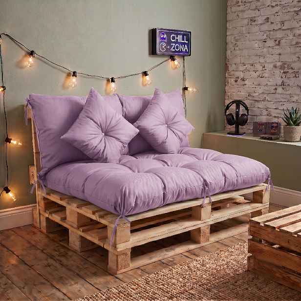 Interiérový polstr na palety CHILL ZONE 30 relax, gaming, mladé bydlení lila Mybesthome