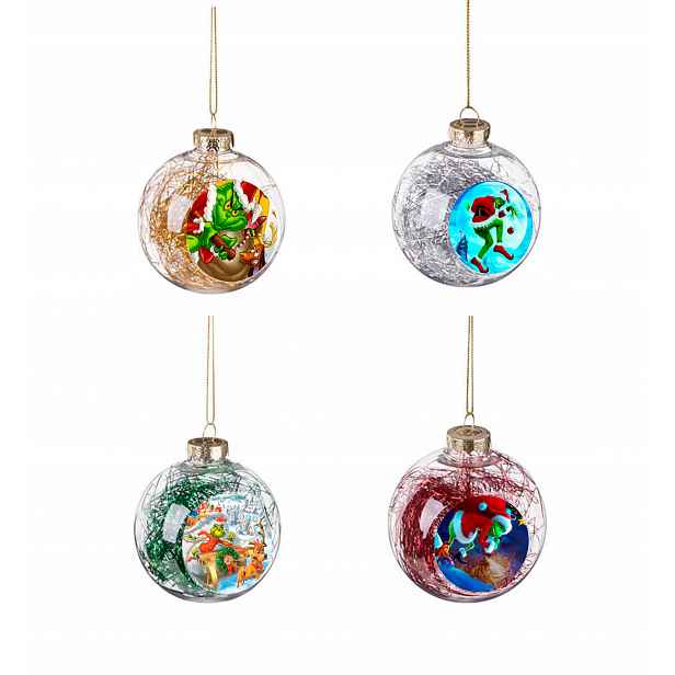 Sada Vánoční Koule New year Silvestr dárek dekor Grinch