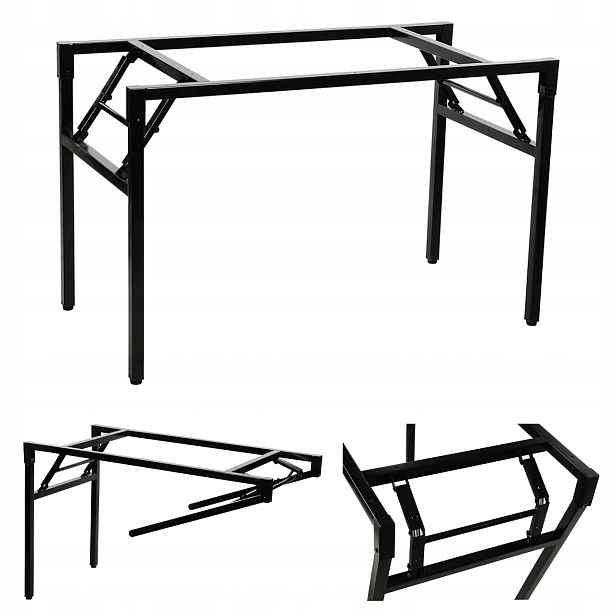 Skládací Rám Pro Stůl, NY-A024 156X76 CM, Černý