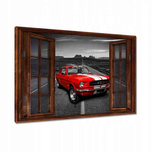 Obrazy 90x60 Červený Ford Mustang