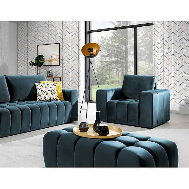 Designový taburet ILANIS - modrý