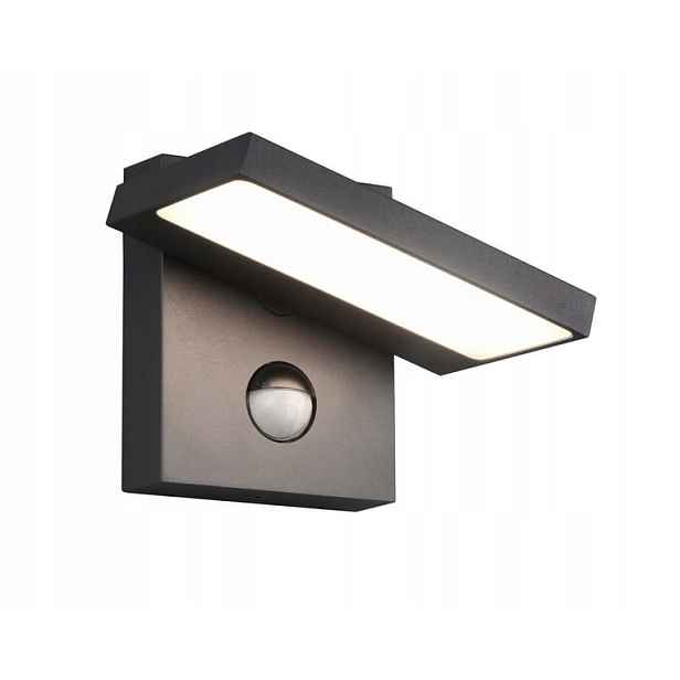 Fasádní lampa Horton nástěnné Led svítidlo 8W antracit senzor pohybu IP54 Trio