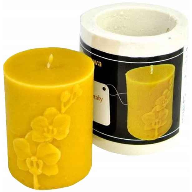 Silikonová Forma Válec Orchidej 9 cm