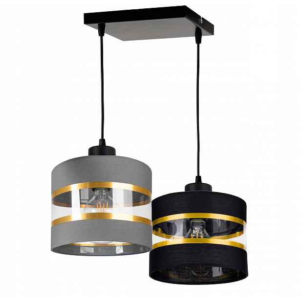 Závěsná Lampa Zwis stropní lustr Abažur 2xE27