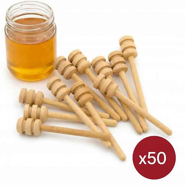 Dřevěná Lžička Na Med buková 8 cm lžíce na Med 50 kusů C8