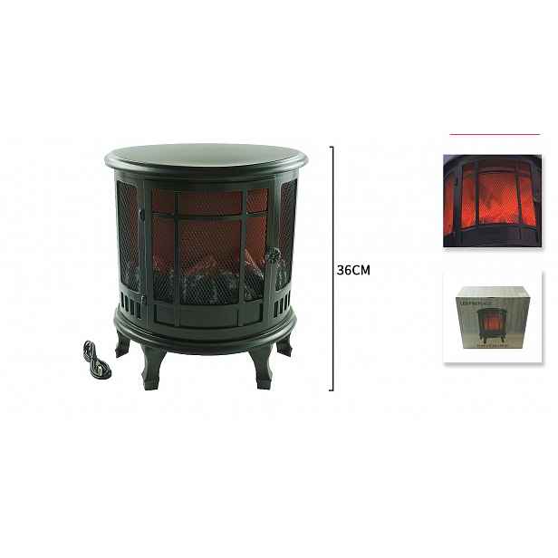 Led lampion Elektrický krb s efektem plamene 36 cm Dekorace Lucerna